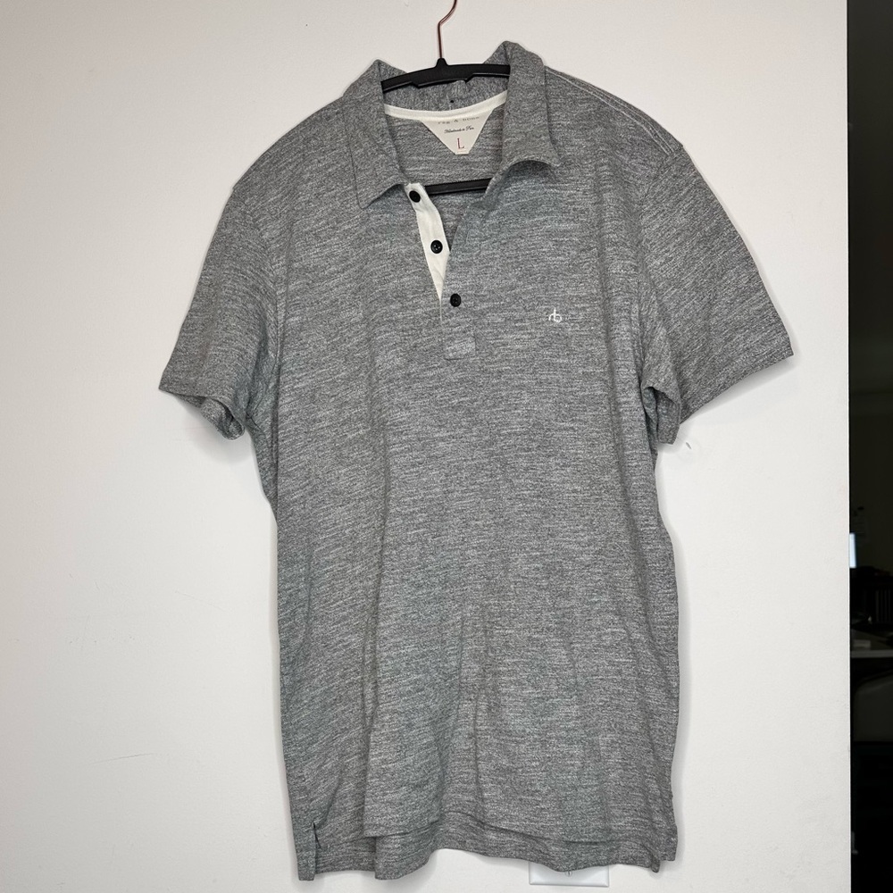 Rag & Bone Gray Polo‎ Shirt